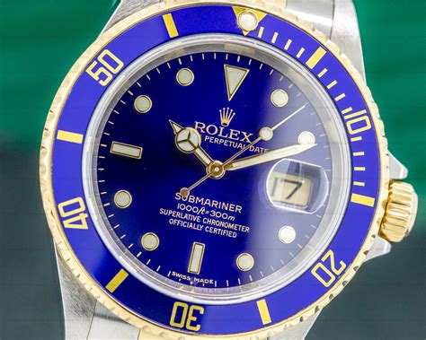 rolex submariner 16613 blue dial.